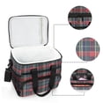 thumbnail image 6 of FORMRS Insulated Cooler Bag 24 Cans Capacity Soft Leakproof Lunch Box with Side Pockets, Warm Tartan Mosaic, 6 of 7