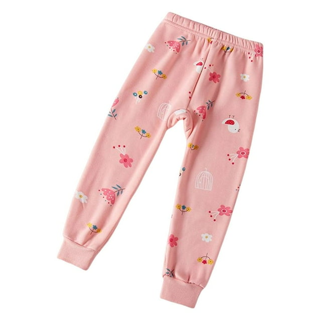 Pantalones cálidos para niños, calzoncillos largos de invierno gruesos, pantalones transpirables para el hogar, pijamas de ropa interior Prendas para la parte inferior del cuerpo Rosa claro 100cm Minnieouse AP013569-06