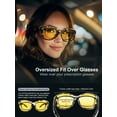 thumbnail image 6 of TINHAO Night Driving Glasses Fit Over Glasses for Men & Women Oversized Cat Eye HD Polarized Night Vision Glasses, 6 of 8