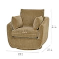 thumbnail image 4 of Beautiful Louisa Swivel Chair by Drew Barrymore, Latte, 4 of 9