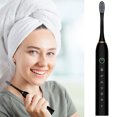 thumbnail image 4 of Electric Toothbrush with 4 Brush Heads 6 Modes Smart Timers IPX7 Waterproof USB Rechargeable 42000VPM Adults Toothbrush Set, 4 of 8