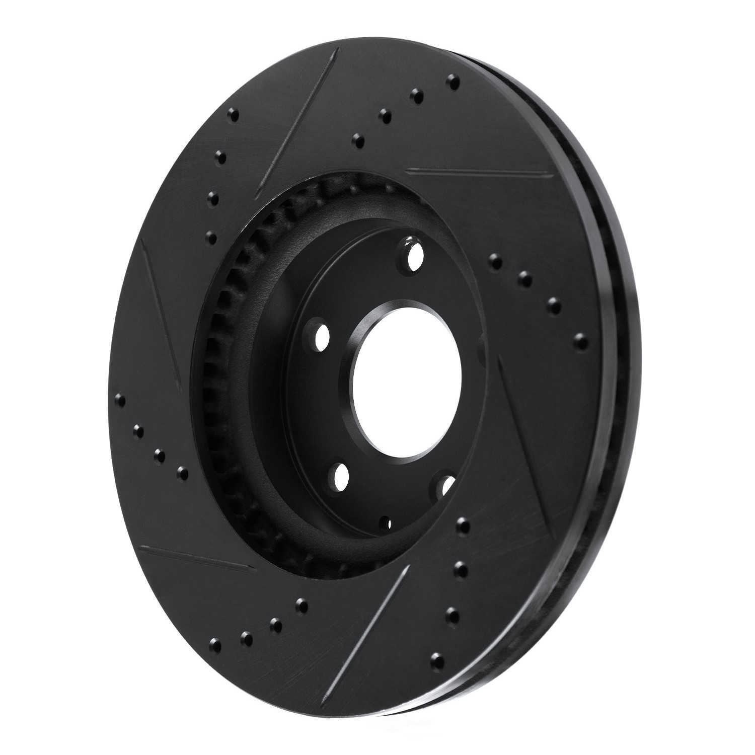 Dynamic Friction Company 633-80080R DFC Brake Rotor - Drilled And Slotted - Black