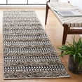 thumbnail image 2 of SAFAVIEH Natura Laird Geometric Cotton Runner Rug, Black/Ivory, 2'3" x 9', 2 of 8