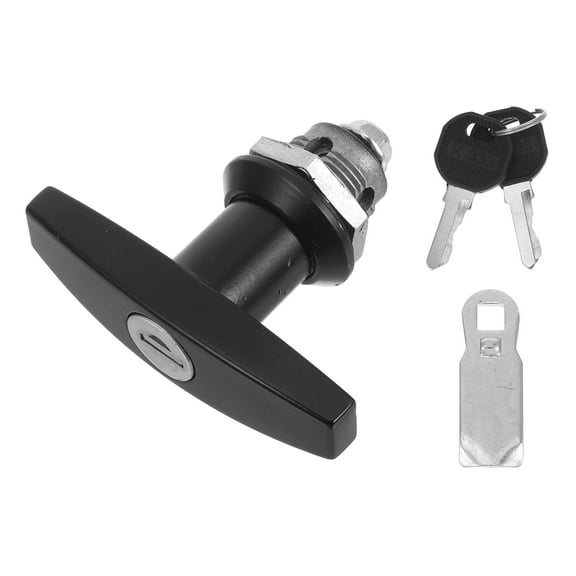 Toolbox Lock Replacement Zinc Alloy Handle Cabinet Lock T-Handle Lock with Keys for Filing Cabinets Distribution Box Cabinet Drawers