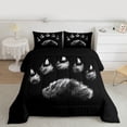 thumbnail image 2 of Homewish Cartoon Bear Print Queen Comforter Set,Woodland Animal Bedding Sets,Black White Bedding Comforter Set For Kids,Ultra Soft Home Decor Reversible,3-Piece, 2 of 8