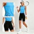 thumbnail image 5 of Jaunzuar Workout Tank Tops Woman Wide Strap Summer Sleeveless Tops Outdoor Running Athletic Tank Tops, S-3XL, 5 of 8