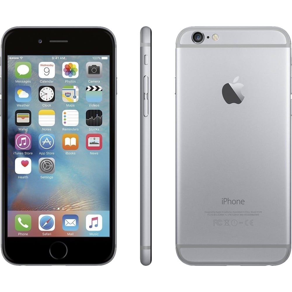 Apple Iphone 6 Mg4w2ll A 64gb Gsm Lte At T Ios Unlocked Nbsp Black Nbsp Used Walmart Com