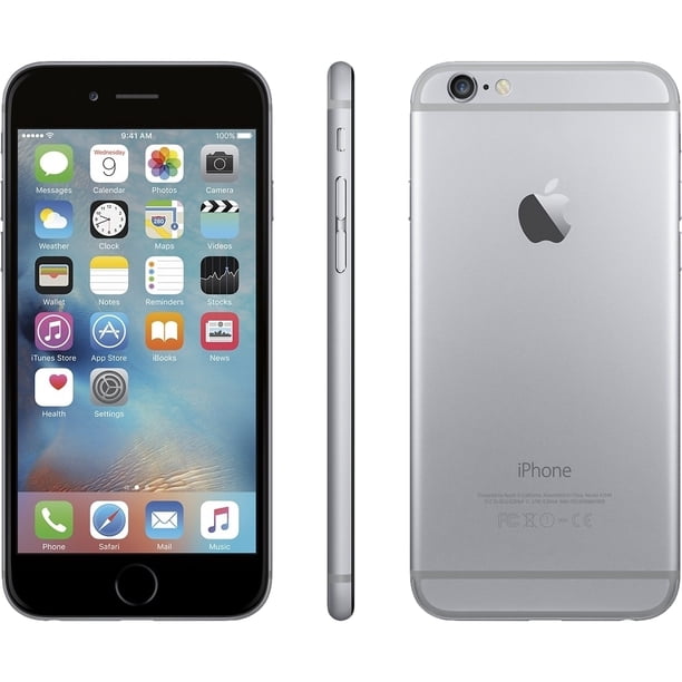 Apple Iphone 6 Mg4w2ll A 64gb Gsm Lte At T Ios Unlocked Black Refurbished Walmart Com Walmart Com