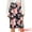 Black, variant on Unique Bargains Women's Floral Print Pencil Knee Length Skirt