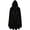 Black, variant on Anmrize Medieval Renaissance Cape, Halloween Cosplay Accessory, Soft Hooded Cape, Medieval Hooded Cloak Linen Renaissance Cape With Hood - Halloween Hobbit Cosplay Witch Wizard, Army Green S