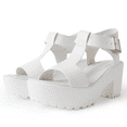 thumbnail image 7 of J. Adams Corby Platform Sandals for Women - T-Strap Mid Heel Sandal Wedges - Summer Shoes for Women, 7 of 7