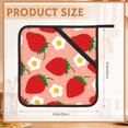 thumbnail image 2 of SKQIT Strawberry Groovy Floral Print Pot Holders Set of 2, Kitchen Heat Resistant Potholder for Microwave Cooking Baking Oven End Dishes and BBQ, 2 of 7