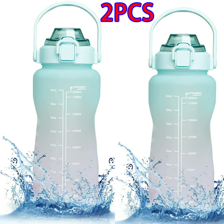 2 Litre Water Bottle ,big Water Bottle With Straw, Leakproof Sport Water  Bottles