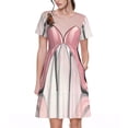 thumbnail image 1 of Balery High Heel Shoes Butterfly Vestidos sueltos de manga corta para mujer, vestidos de verano 2025, vestidos casuales de corte A con vuelo., 1 of 6
