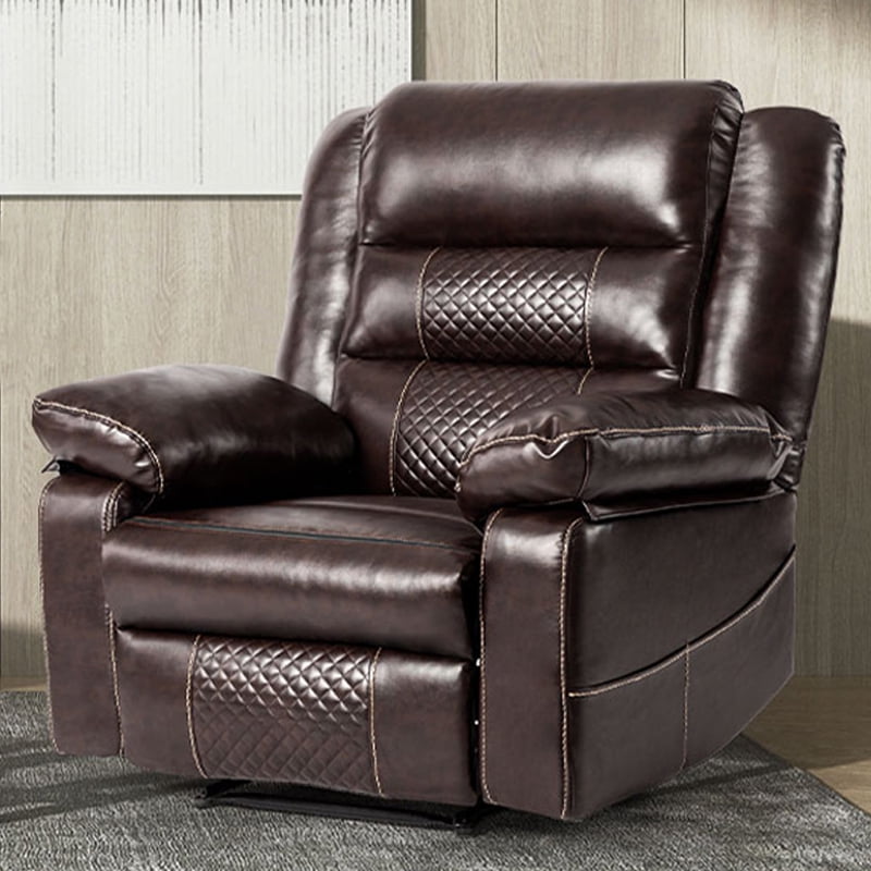 Resenkos Power Recliner Chair, Electric Power Recliner Chair with Massage and Heat, Electric Recliner Chairs for Seniors, USB Port, Brown