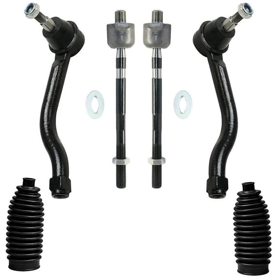 Detroit Axle - Front Inner Outer Tie Rod Ends Boots Kit Replacement for 2009 2010 2011 2012 2013 2014 Nissan Maxima