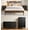 5 PCS-Set 2-Black, variant on 5 Pieces Bedroom Furniture Set, Includes Queen Size Bed Frame with Headboard,Nightstand Sets of 2,6-Drawers Dressers with Mental Handle