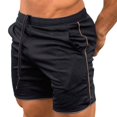 thumbnail image 4 of Greeniant Hombres Fitness Culturismo Gimnasios Joggers Pantalones cortos Pantalones de chándal Pantalones para correr Uniforme atlético negro con oro rosa SG Greeniant FS7572-07, 4 of 5