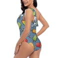 thumbnail image 4 of Goofa Fruit Ice Cream Pattern Women's One Piece Swimsuits Tummy Control Bathing Suits Asymmetric One Shoulder Swimwear-Medium, 4 of 6