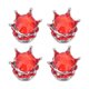 thumbnail image 3 of 4 Piezas Tapas de Válvula de Vástago de Rueda de Neumático Estilo Corona Diamante Universal para Coches Camiones Bicicletas Rojo, 3 of 5