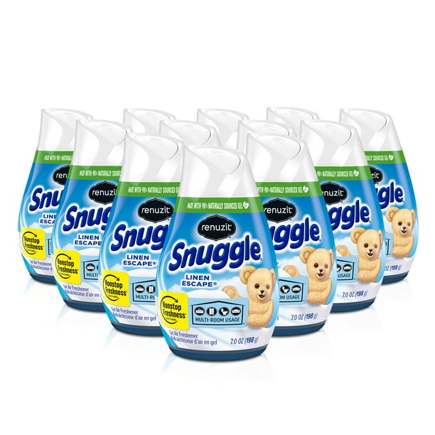 Renuzit Snuggle Solid Gel Air Freshener, Linen Escape Scent, 7 Ounce