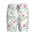 thumbnail image 4 of Wukai Lilies Flowers Men’s Short Pajama Pants With Pockets Soft Sleep Pj Shorts for Men-XX-Large, 4 of 6