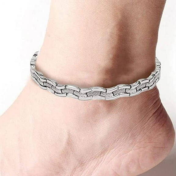 Titanium Magnetic Anklet for Women, Fashion Anklets Jewelry, Gift for Mom Wife, 24CM