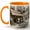 Orange, variant on French Artist Cafe 11oz Ceramic Mug, Paris Street Coffee Cup, Cafe Art Lover Gift