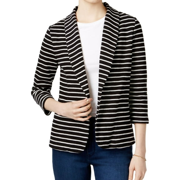 Maison Jules Womens Knit Blazer Jacket