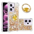 thumbnail image 1 of Funda para Xiaomi Redmi Note 12 Pro 5G con Brillo Líquido Flotante, Purpurina, Parachoques y Anillo Giratorio Soporte, 1 of 5