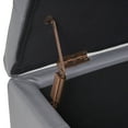 thumbnail image 6 of GDF Studio Rupert Upholstered Storage Ottoman Bench, Gray Faux Leather and Dark Brown, 6 of 11