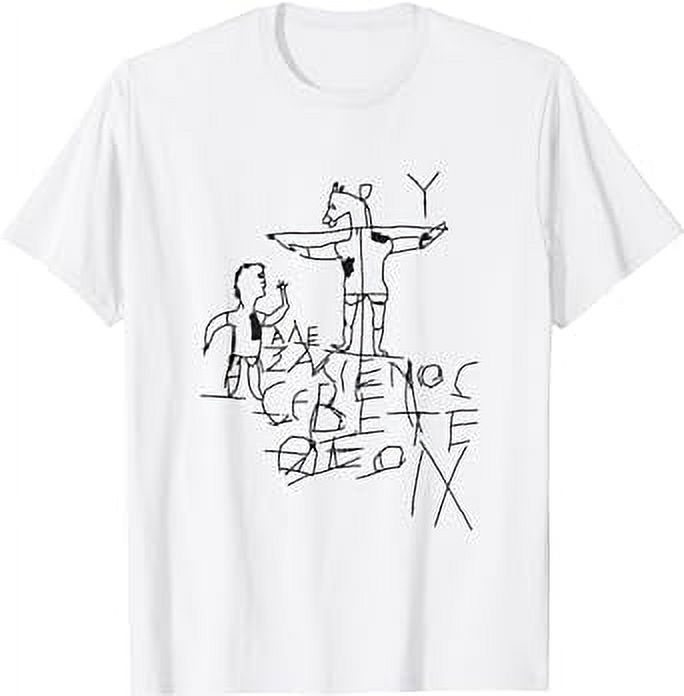 【Alexandros】 Graffiti Photo Tee 白xl JOY Alexamenos Graffiti - Graffito - Roman - Jesus