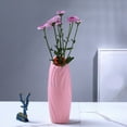 thumbnail image 4 of Geometric Plastic Flower Vase | Modern Floral Container for Home Decor | Small & Fresh Pink Vase for Living Room | 7.87x2.17x2.17 Inches, 4 of 6