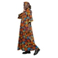 thumbnail image 2 of Satsuma Women's Long Kimono Robe with Pockets and Headwrap - African Print Trench Coat, 2 of 4