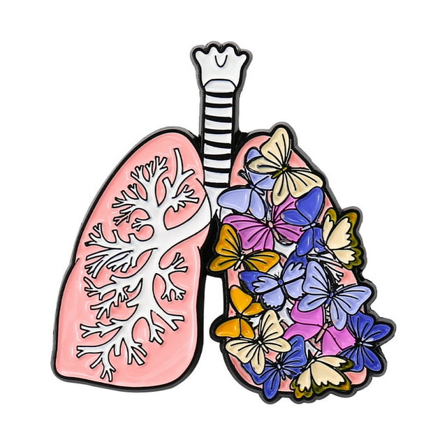 Broche de aleación con forma de cerebro rosa, diseño exquisito, serie de órganos en forma de corazón, insignia de pintura