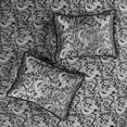 thumbnail image 3 of Regency Heights 8 Pieces Jacquard Comforter Set with Bedskirt and Decor Pillows, Queen, Black, 3 of 9