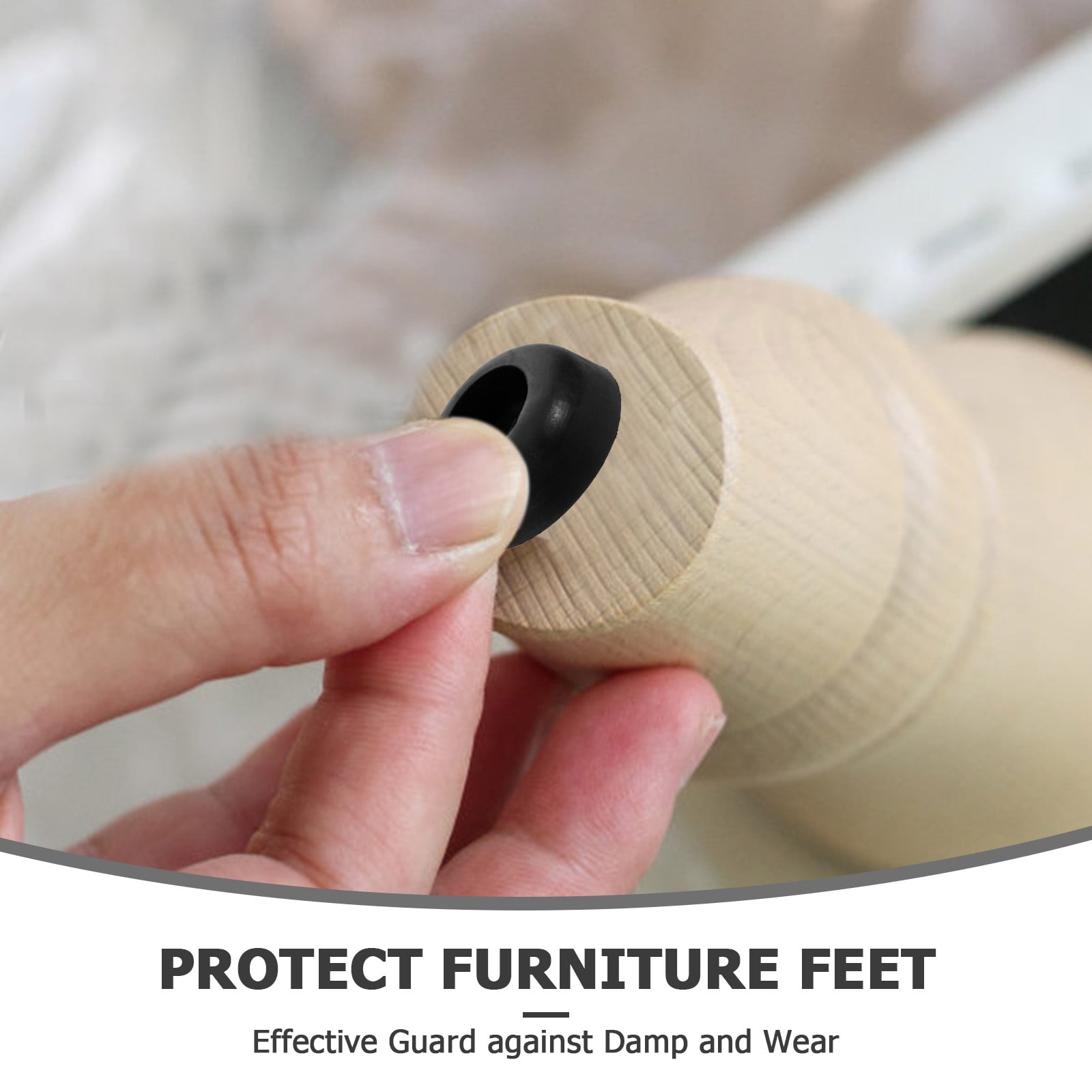 Raindrops 400 pcs Non- Silicone Feet Pads with Holes, Conical Anti- Leg Protectors for Furniture, Washing Machines, Dryers
