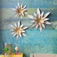 thumbnail image 1 of Luxen Home 3pc Metal Star Flowers Wall Decor, 1 of 1