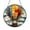 Acrylic 3.5 Inch, variant on Stained Glass Hot Air Balloon Window Hanging Featuring Colorful Balloon Scene Decorative Glass Suncatcher for Home Interior Window Accent