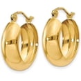 thumbnail image 2 of 14K Yellow Gold Hoop Earrings - 19mm, 2 of 6