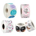 thumbnail image 3 of Install Diy Thank You Floral Pattern Holiday Wedding Decoration Stickers Copper Plate Self-Adhesive Material Round 1 Inch, 3 of 6