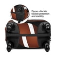 thumbnail image 4 of Easygdp Brown Football On Black Double-Sided Printed Elastic Suitcase Protective Cover,Invisible Zipper, Business Trip Luggage Cases,Washable And Resistant To Falling -X-Large, 4 of 9
