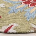 thumbnail image 3 of SAFAVIEH Jardin Jimmy Floral Area Rug, Green/Blue, 3' x 3' Round, 3 of 10