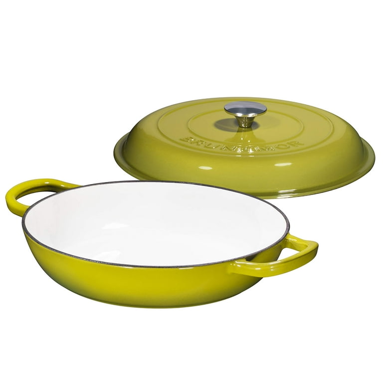 Enameled Cast Iron 5 Quart Round Braising Pan W/ Lid in Ruby - On Sale -  Bed Bath & Beyond - 37451538