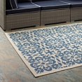 thumbnail image 4 of Vintage Area Rug Runner Floor Carpet, Indoor Outdoor, Rectangular, 9x12, Blue Beige, Modern Contemporary Urban Design, Living Lounge Room Hotel Lobby Hospitality, 4 of 9