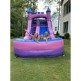 thumbnail image 5 of Pogo Bounce House Crossover Kids Inflatable Water Slide, Pink with Blower, 12 ft, 5 of 10