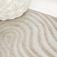 thumbnail image 5 of JONATHAN Y SCANDINAVIAN 8 x 10 Area Rug, Maribo Abstract Groovy Striped - Beige/Cream, SCN103D-8, 5 of 11