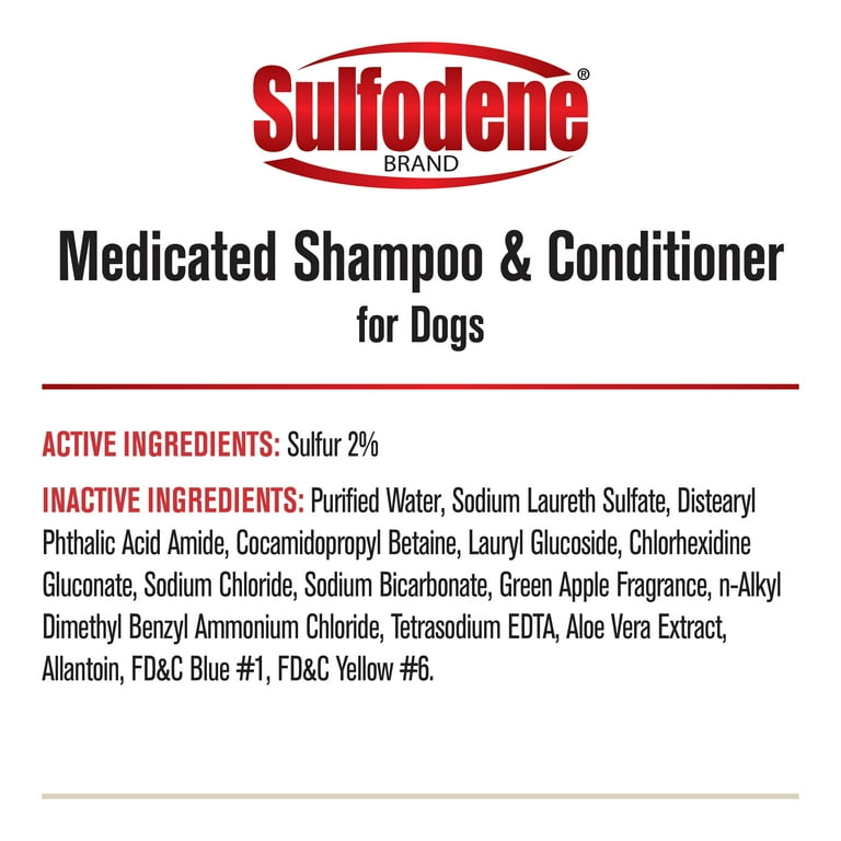 Sulfodene Medicated Shampoo Conditioner for Dogs 12oz Walmart