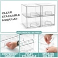 thumbnail image 5 of Sorbus Small Stackable Acrylic Storage Drawers 4-Pack Clear Organizer Bins for Baby Accessories, 5 of 7
