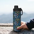 thumbnail image 7 of Yiaed Bicycle Colorful Print Sports Insulated Kettle Bottle Reusable Stainless Steel Insulated Cup, Outdoor Portable Casual Stainless Steel Insulation Cup, 7 of 7